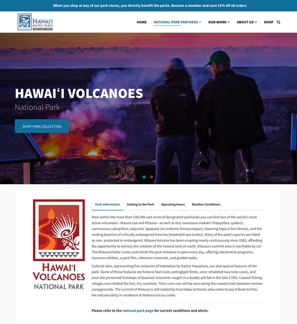Hawaii Volcanoes NP Partner Page