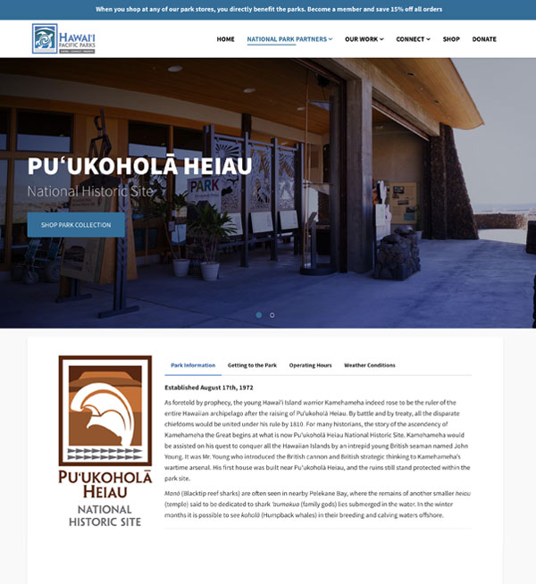 Puʻuokoholā Heiau NHS Partner Page