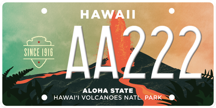 Hawaii Volcanoes National Park Plate